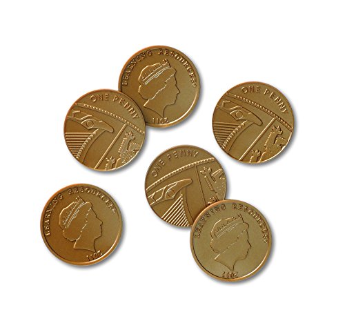 Monedas de un penique de Learning Resources, set de 100