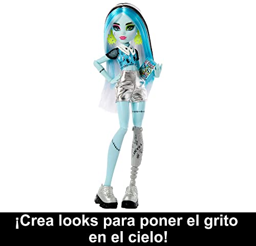 Monster High Skulltimate Secrets Frankie Stein Muñeca con Armario con 15 Accesorios Sorpresa de Moda
