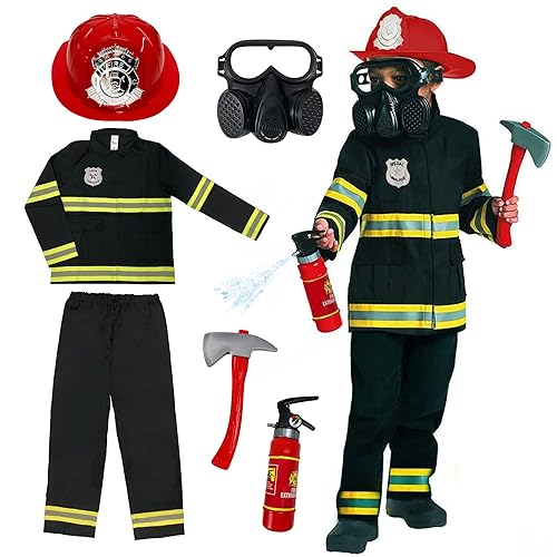 Morph - Disfraz de bombero infantil de bombero infantil, disfraz de bombero infantil, disfraz de bombero infantil, talla M