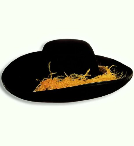 Mosquetero sombrero + Muelle de mosquetero sombrero negro gr56