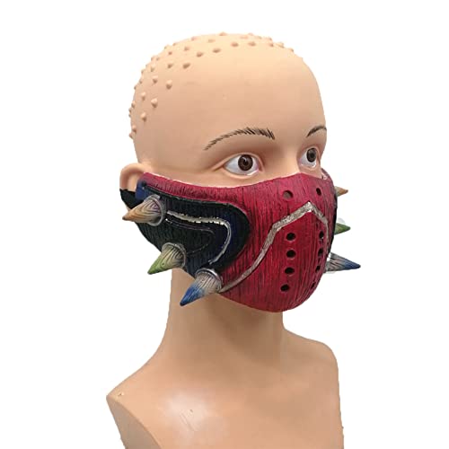 Mr.Zyin Edición limitada Majora's Half Face Mask Cover Deluxe Thailand Latex Máscara de cosplay transpirable, duradera y ajustable para los grandes fanáticos de Legend Zelda