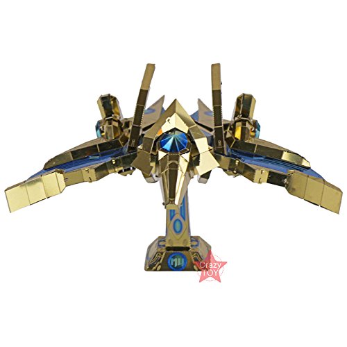 MU Starcraft Protoss Phoenix Maqueta de Metal Kits DIY 3D Metal Puzzle Laser Cut Models, Rompecabezas de Metal YM-N031