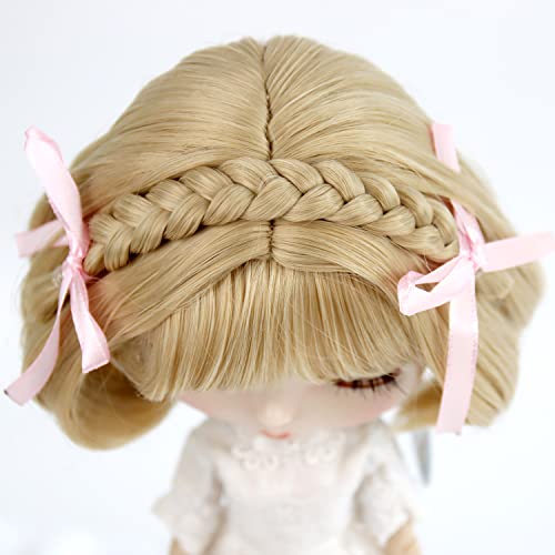 Muzi Blythe BJD - Pelo de muñeca de 9 a 10 pulgadas, 24 a 25 cm, adorable onda larga, peluca sintética Mohair Blythe BJD (LSGZ-1392-25-18-613)