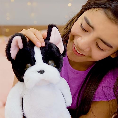 My Fuzzy Friends - Tucker el Perro Dormilón, Juguete Mascota interactiva, Perro Que se Duerme, con reacciones y Sonidos, Suave, blandito y Flexible, para niños y niñas Desde 4 años, Famosa (MYE00211)