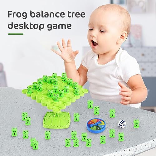 MYJIO Frog Balance Math Game, 1/2PCS Montessori Digital Counting Toys, Cool Frog Balanced Tree Board Game Set, Enducational Parent-Child Interactive Toy, para niños, Party Supplies & Gifts
