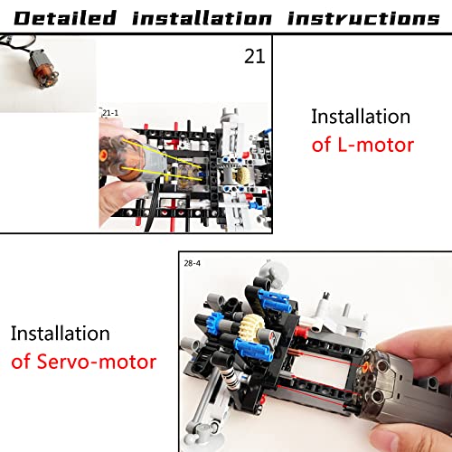 MYMG Super motor y control remoto para Lego Technic 2022 Ford GT 42154, 2 motores, instrucciones en PDF, cumpleaños, compatible con Lego 42154 (modelo no incluido)