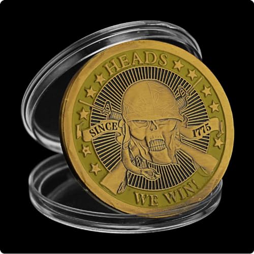 NEBBAN Monedas Conmemorativas Que Ganamos/Pierdes Patrón De Calavera De Recuerdo Cabeza Y Cola Colección De Regalos Chapados En Oro Moneda De Desafío De Arte