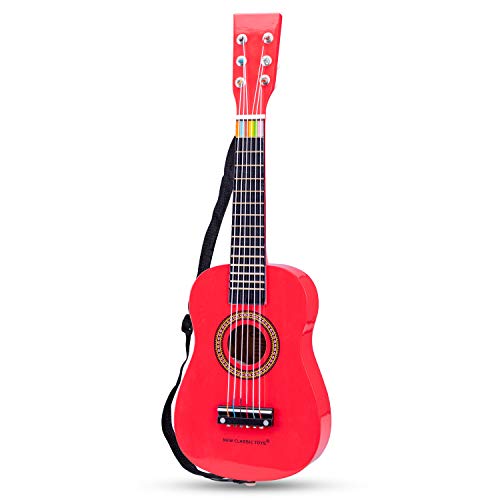 New Classic Toys Toys-10341 Guitarra para niños (Ref 0341), Color Rojo