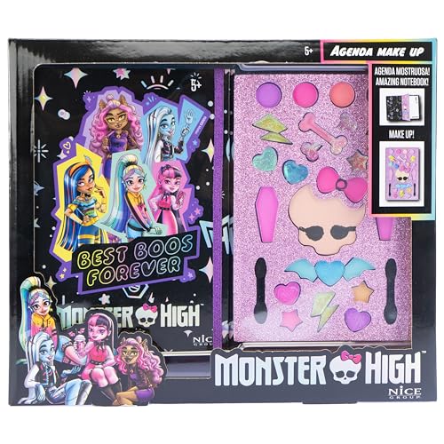 Nice Group - Monster High Agenda Make Up, Diario para Notas con Kit de Maquillaje para Niña