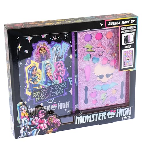 Nice Group - Monster High Agenda Make Up, Diario para Notas con Kit de Maquillaje para Niña
