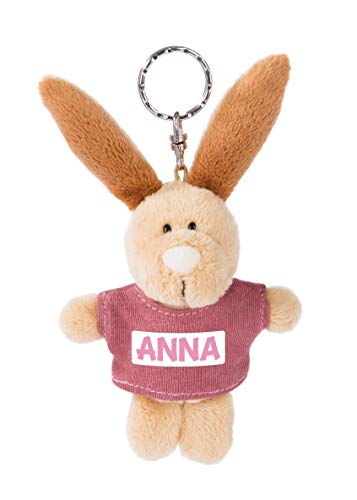 NICI 44606 - Llavero de conejo con camiseta Anna (10 cm), color beige