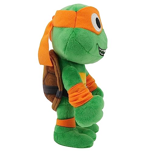 Ninja Turtles: Caos Mutante, Michelangelo Muñeco de peluche de 20,3 cm con antifaz naranja inspirado en el personaje de la película, +3 años, Tortugas Ninja (Mattel HRC78)