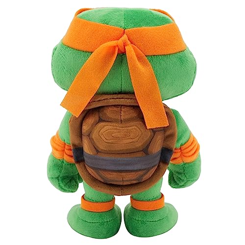 Ninja Turtles: Caos Mutante, Michelangelo Muñeco de peluche de 20,3 cm con antifaz naranja inspirado en el personaje de la película, +3 años, Tortugas Ninja (Mattel HRC78)