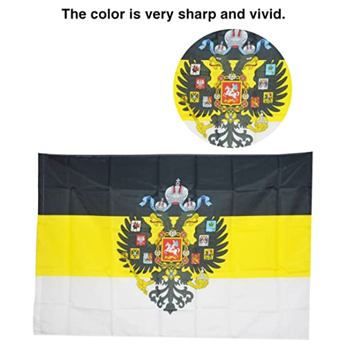 NOPEILVI Flaja Imperial Imperio Ruso Rusia Gloria patriótica de Rusia 2 Cabezas de águila Festival Decoración del hogar Flagal Rusia Banner, Banner de Rusia, Banderas del Imperio de Rusia, Banderas