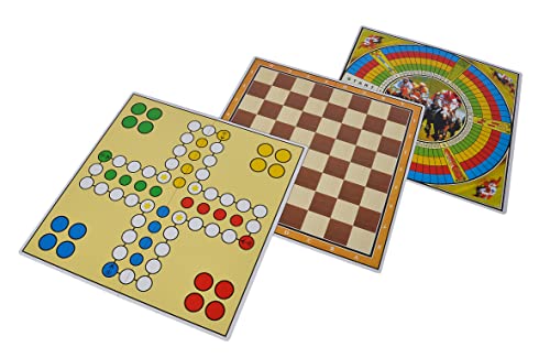 Noris 606111687 Juego clásico con 200 Posibilidades de Juego como Patinaje, Molino, Dama, Backgammon o Simplemente sin emoción, para 1 a 6 Jugadores a Partir de 6 años
