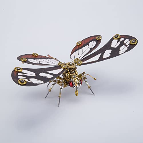 Novaray Rompecabezas de metal 3D, 150 piezas Steampunk Greta Oto, juego de construcción, mariposas decorativas, adecuado para decoración de habitaciones, fiestas