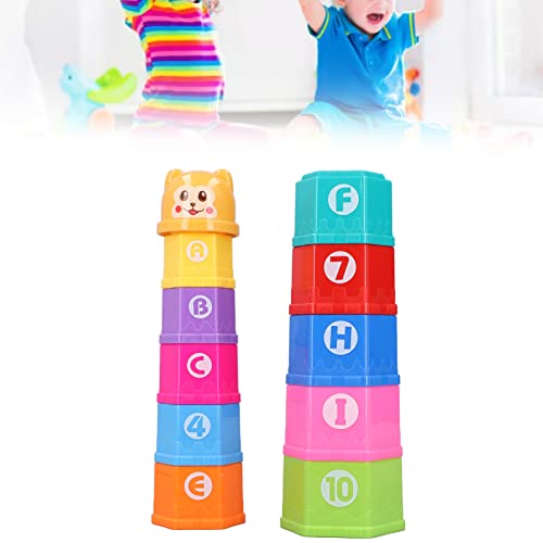 NOVAZEN Tazas Apilables De Colores De Juguete - Juego De 10 Piezas De Juguetes Educativos Tempranos para Bebés De 6 Meses En Adelante