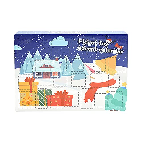 NRRN Fidget Toys Calendario de Adviento 2021, Calendario de Adviento de 24 días de Navidad con kit de manualidades de Navidad