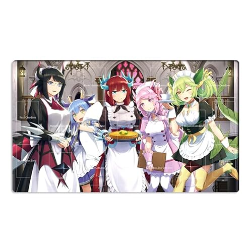 Nuevo tapete de juego Yugioh para niñas Dragonmaid CCG TCG Trading Card Game Mat + bolsa gratis (ZD014-244-A)