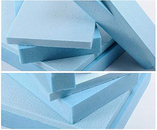N/W Hoja de espuma de densidad de 30 x 20 x 2 cm, para manualidades, modelos, arquitectura, mesa de arena, base de diorama, 5 unidades, color azul