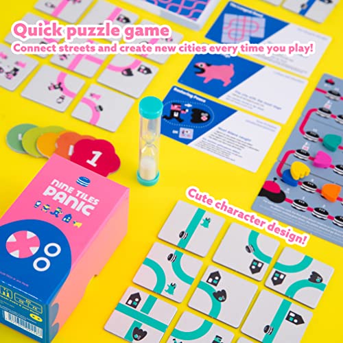 Oink Games Nine Tiles Panic • El juego de mesa de Japón • Juego de mesa para adultos y niños a partir de 7 años • Juego de rompecabezas (inglés)