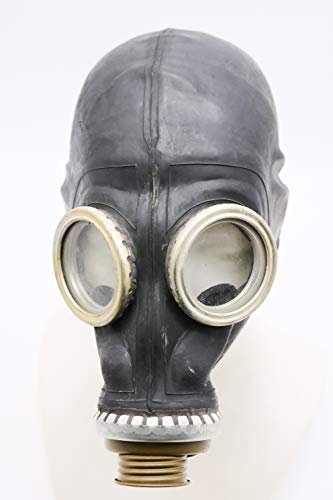 OldShop Juego de máscara de gas GP5 - Juego de máscara de gas militar rusa soviética REPLICA coleccionable con máscara y bolsa - Aspecto auténtico: negro | Talla: XS (0Y)