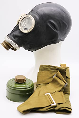 OldShop Máscara de gas GP5 Set - Máscara de gas militar rusa soviética REPLICA Juego de artículos coleccionables con máscara, bolsa y filtro - Aspecto auténtico Varios Color: Negro | Talla: L (3Y)