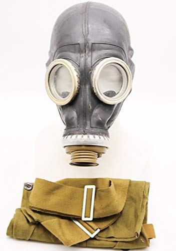 OldShop Máscara de gas GP5 Set - Máscara de gas militar rusa soviética REPLICA Juego de artículos coleccionables con máscara, bolsa y filtro - Aspecto auténtico Varios Color: Negro | Talla: L (3Y)