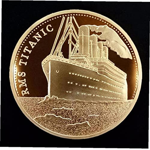 Onsinic 1pc Titanic Barco Moneda Conmemorativa Titanic Incidente Bitcoin Collectiables Collectiables Coins Travel Souvenir Regalos