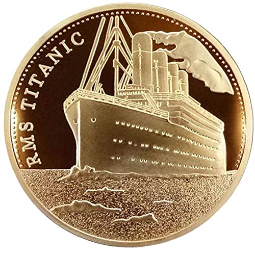Onsinic 1pc Titanic Barco Moneda Conmemorativa Titanic Incidente Bitcoin Collectiables Collectiables Coins Travel Souvenir Regalos