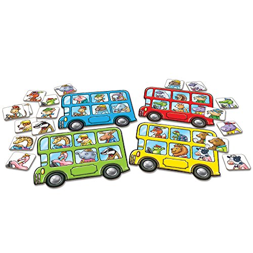 Orchard Toys Little Bus Lotto Mini Game, Small and Compact, Travel Game, Fun Memory Game For Ages 3-6, Educational Game Toy