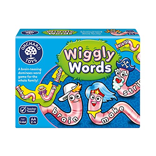 Orchard Toys Wiggly Words Game, Educational and Fun Spelling Game, Fun Family Game, Perfect for Kids Age 6-Adult