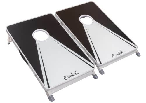 Original Cornhole Board Set - Juego de Tablas de Madera (2 Tablas Cornhole, 8 Bolsas y Reglas), Color Blanco y Negro