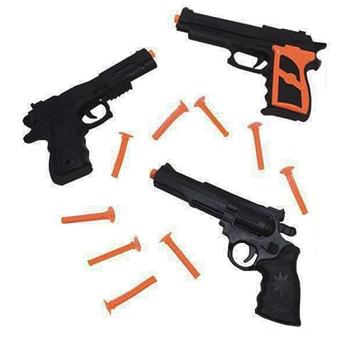 Pack 3 Armas de Flechas: Pistolas y revólver | Armas de Juguete para niños - inofensivas y Divertida para Jugar