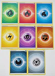 Paquete de 50 cartas de energía de Pokemon surtidos – Lote de cartas al azar