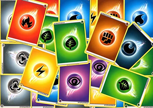 Paquete de 50 cartas de energía de Pokemon surtidos – Lote de cartas al azar