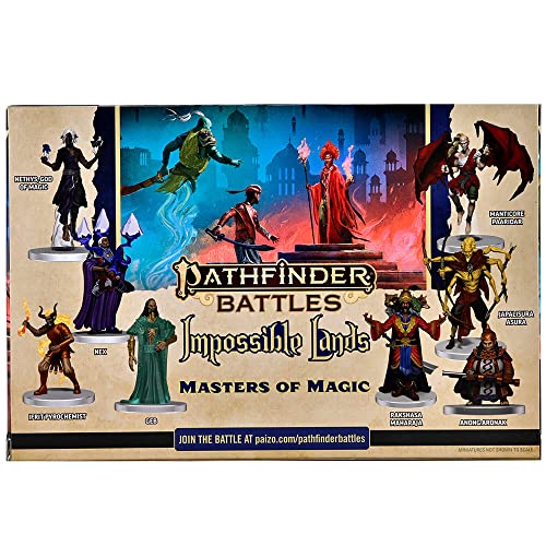 Pathfinder Battles Pack de 8 miniaturas Impossible Lands - Masters of Magic Boxed Set