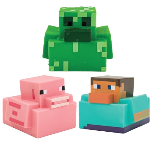 Patos de Goma de Minecraft, Juego de 3 Patos de Bañera de Minecraft