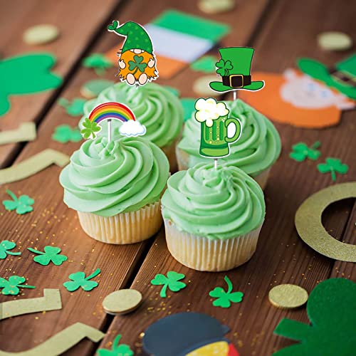 Patrick's Decoration St. Party Supplies Day Festival Board Cake Insert Decoración Cocina irlandesa, y bar Figuras (A, One Size)