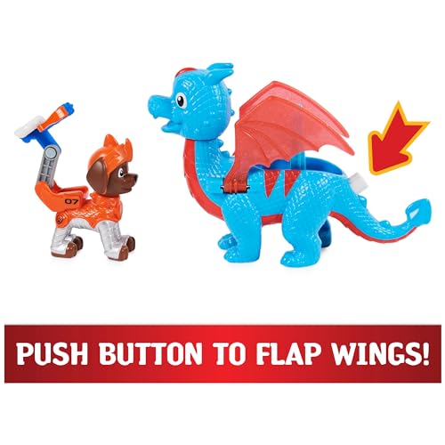 Paw Patrol, Juego de figuras de acción de rescate Knights Zuma y dragón rubí, juguetes para niños a partir de 3 años