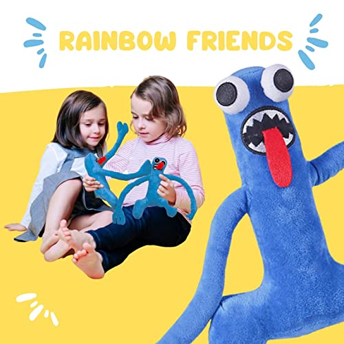 Peluche Rainbow Friends. Muñeco de Amigos del Arcoiris. Juguete de Videojuego de Terror. Regalo Infantil para Niños en Navidad, Cumpleaños (Blue, Azul, 30 cm)