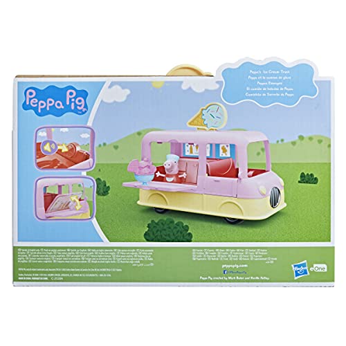 Peppa Cerdita - Peppa’s Adventures - El camión de Helados de Peppa - Figura de Peppa y Accesorio - para niños y niñas de 3 años en adelante