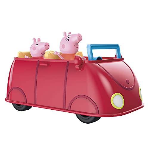 Peppa Pig Peppa’s Adventures - El Auto Rojo de la Familia de Peppa - Juguete para niños de Edad Preescolar - Frases y Efectos de Sonido - Incluye 2 Figuras - Edad: 3+