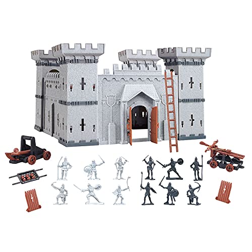 Pequeño castillo de caballero con figuras de reino castillo DIY (pequeño)