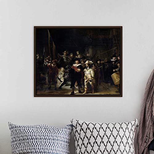 Pintar por Numeros Adultos, Kit de Pintura al óleo de Lienzo DIY para Niños con Pinceles, Pigmento Acrílico,Conjunto Completo de Pinturas para el Hogar — La guardia de la noche, por Rembrandt Van Rijn