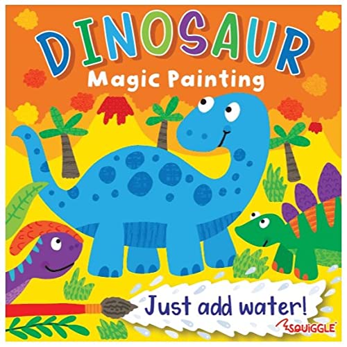 Pintura mágica infantil con libros de agua, juego de 2 (dinosaurio y caballero), 20 x 20 cm