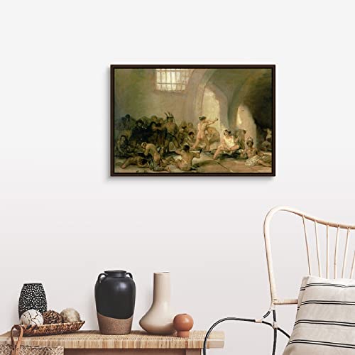 Pintura por números Adultos, Kits de Pintar acrílica DIY para Adultos Niños Principiantes Fácil sobre Lienzo con Pinturas y Pinceles Decoraciones para el Hogar — El manicomio, de Francisco de Goya