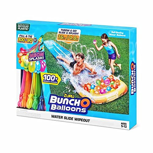 Pista Hinchable BunchO con Globos de Agua (Color neón) 4,8 Metros