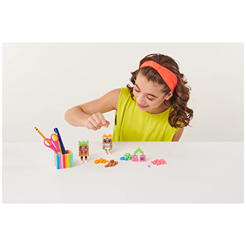 Pixobitz - Kit Manualidades NIÑOS - Estudio de Creaciónes 3D 500 Cubos Que se pegan con Agua, Adornos y Accesorios - 6064541 - Juguetes Niños 6 años +