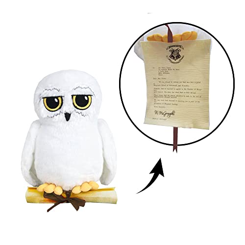 Play by Play Harry Potter Peluche Hedwig con la letra del búho blanco de Harry - altura 25 cm